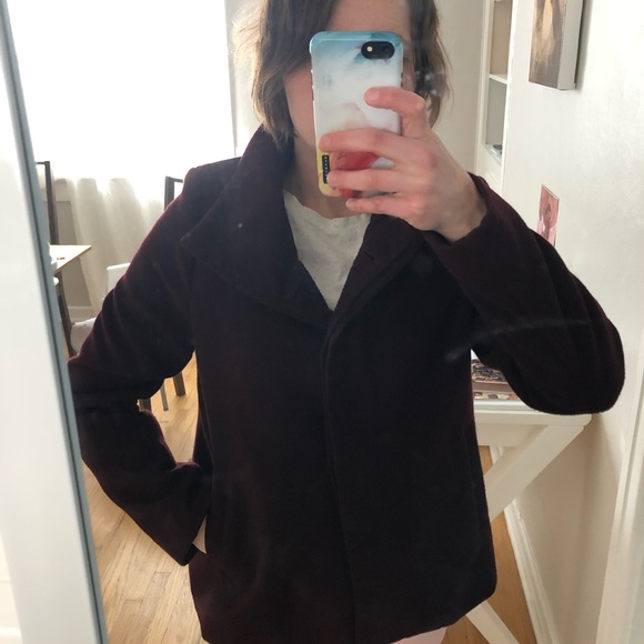 Peacoat in rich burgundy wine color - old navy - Picture 5 of 8